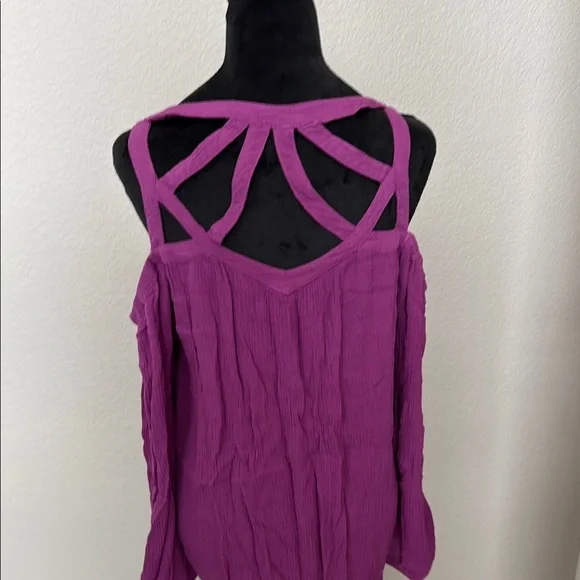 Women's Purple Strappy Top - Picture 4 of 6